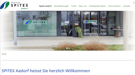 Spitex Aadorf Design und Programmierung www.spitexaadorf.ch Erstellt mit Zeta Producer